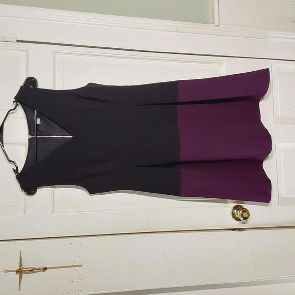 Tommy Hilfiger Dresses & Skirts - Tommy Hilfiger black and purple dress Sz 12